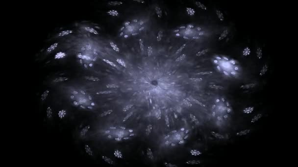 Färgglada glödande neuron fractal — Stockvideo