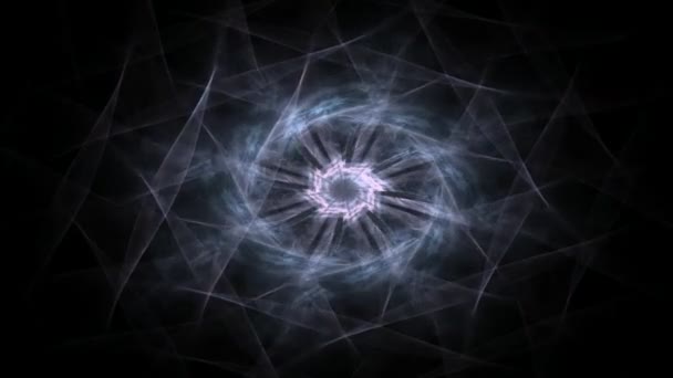 과학, 기술 및 설계의 주제에 프랙탈 방사상 패턴 — 비디오