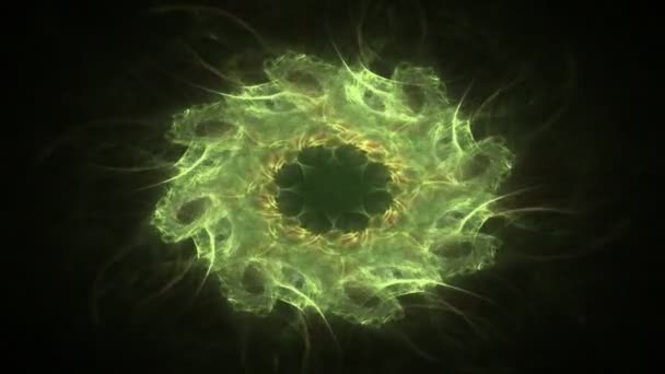 Modèle radial fractal sur le sujet de la science, de la technologie et de la conception — Video