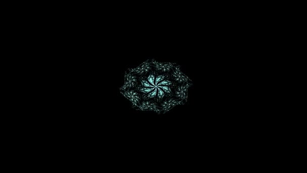 Fractal radial pattern on the subject of science, technology and design — Stock Video