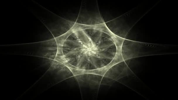 Fractal radial pattern on the subject of science, technology and design — Stock Video