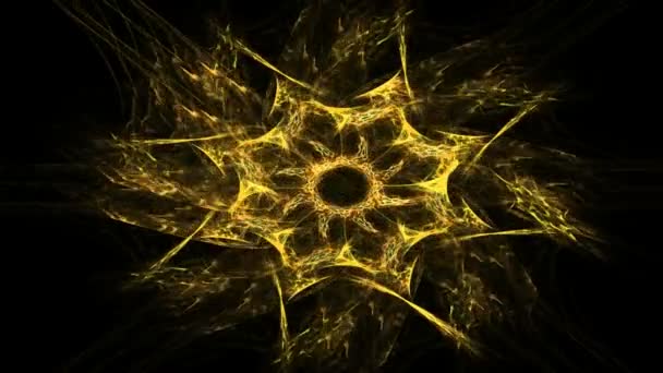 Fractal radial pattern on the subject of science, technology and design — Stock Video