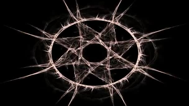 modèle radial fractal sur le sujet de la science, de la technologie et de la conception