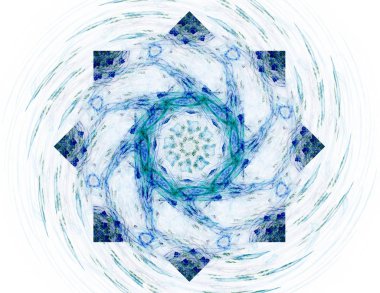 Konuyla ilgili soyut fraktal formlar grafik tasarım ve nükleer fizik bilim parçacıkların. Kutsal geometri futuristik