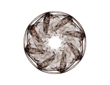 Konuyla ilgili soyut fraktal formlar grafik tasarım ve nükleer fizik bilim parçacıkların. Kutsal geometri futuristik