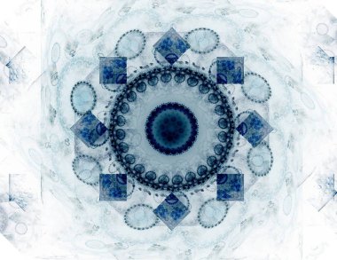 Konuyla ilgili soyut fraktal formlar grafik tasarım ve nükleer fizik bilim parçacıkların. Kutsal geometri futuristik