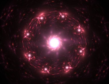 Uzay serisi geometrisini. Görsel olarak çekici zemin kavramsal Izgaralar eğrileri ve fraktal öğeleri öğesi olarak uygun yapılmış 