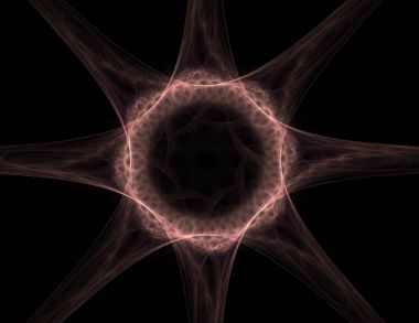 Konuyla ilgili soyut fraktal formlar grafik tasarım ve nükleer fizik bilim parçacıkların. Kutsal geometri futuristik