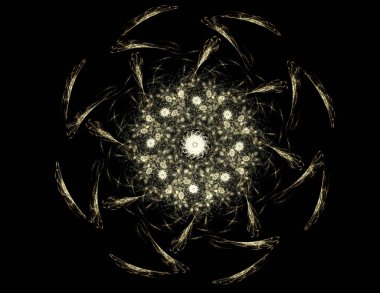 Uzay serisi geometrisini. Görsel olarak çekici zemin kavramsal Izgaralar eğrileri ve fraktal öğeleri öğesi olarak uygun yapılmış 