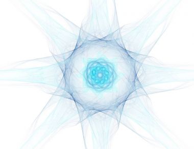 Konuyla ilgili soyut fraktal formlar grafik tasarım ve nükleer fizik bilim parçacıkların. Kutsal geometri futuristik