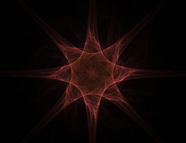 Konuyla ilgili soyut fraktal formlar grafik tasarım ve nükleer fizik bilim parçacıkların. Kutsal geometri futuristik