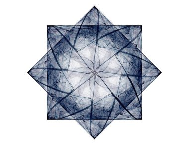 Konuyla ilgili soyut fraktal formlar grafik tasarım ve nükleer fizik bilim parçacıkların. Kutsal geometri futuristik