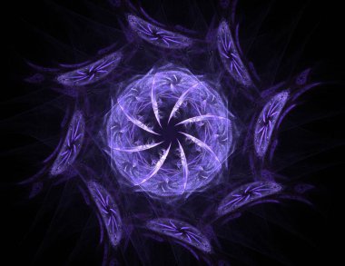 Konuyla ilgili soyut fraktal formlar grafik tasarım ve nükleer fizik bilim parçacıkların. Kutsal geometri futuristik