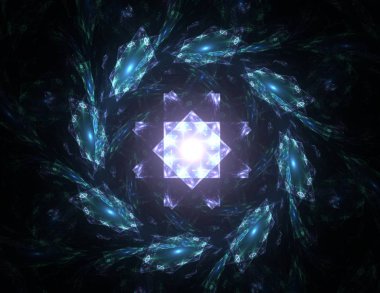 Uzay serisi geometrisini. Görsel olarak çekici zemin kavramsal Izgaralar eğrileri ve fraktal öğeleri öğesi olarak uygun yapılmış 