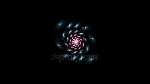 Abstract Fractal Swirl Oval Achtergrond - Fractal Art — Stockvideo