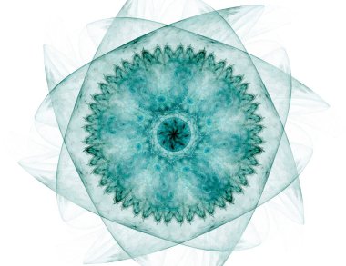 Konuyla ilgili soyut fraktal formlar grafik tasarım ve nükleer fizik bilim parçacıkların. Kutsal geometri futuristik