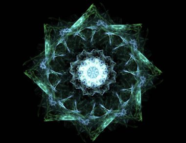 Dantelli renkli saat desen. Dijital fractal sanat tasarım. Kutsal semboller işaretler geometrisi soyut tasarım. 