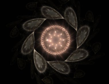 Uzay serisi geometrisini. Görsel olarak çekici zemin kavramsal Izgaralar eğrileri ve fraktal öğeleri öğesi olarak uygun yapılmış 