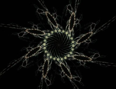 Konuyla ilgili soyut fraktal formlar grafik tasarım ve nükleer fizik bilim parçacıkların. Kutsal geometri futuristik