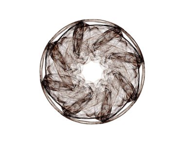 Konuyla ilgili soyut fraktal formlar grafik tasarım ve nükleer fizik bilim parçacıkların. Kutsal geometri futuristik