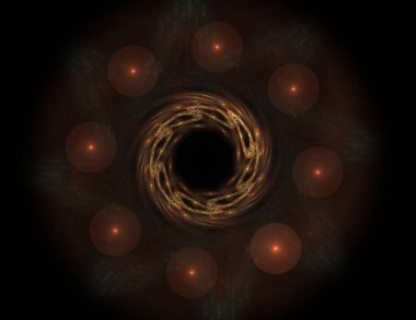 Dantelli renkli saat desen. Dijital fractal sanat tasarım. Kutsal semboller işaretler geometrisi soyut tasarım. 