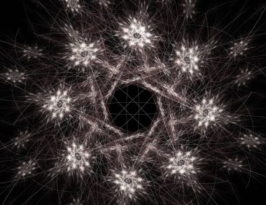 Dantelli renkli saat desen. Dijital fractal sanat tasarım. Kutsal semboller işaretler geometrisi soyut tasarım. 