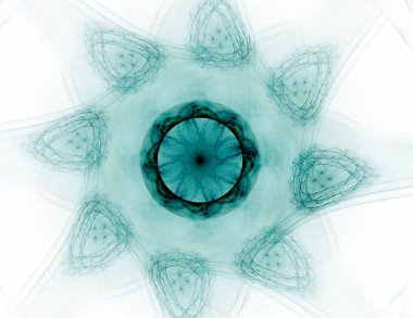 Dantelli renkli saat desen. Dijital fractal sanat tasarım. Kutsal semboller işaretler geometrisi soyut tasarım. 