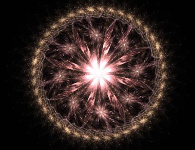 Uzay serisi geometrisini. Görsel olarak çekici zemin kavramsal Izgaralar eğrileri ve fraktal öğeleri öğesi olarak uygun yapılmış 