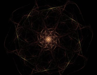 Dantelli renkli saat desen. Dijital fractal sanat tasarım. Kutsal semboller işaretler geometrisi soyut tasarım. 