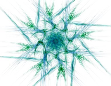 Konuyla ilgili soyut fraktal formlar grafik tasarım ve nükleer fizik bilim parçacıkların. Kutsal geometri futuristik