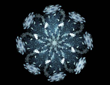 Dantelli renkli saat desen. Dijital fractal sanat tasarım. Kutsal semboller işaretler geometrisi soyut tasarım. 