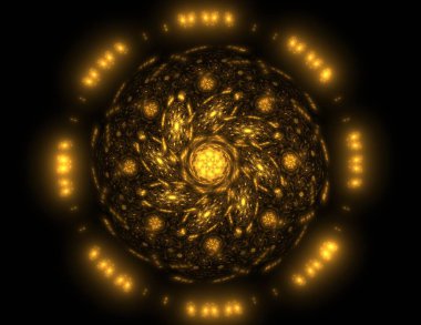 Uzay serisi geometrisini. Görsel olarak çekici zemin kavramsal Izgaralar eğrileri ve fraktal öğeleri öğesi olarak uygun yapılmış 