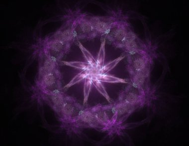 Bilim, teknoloji ve tasarım konularında fraktal radyal desen