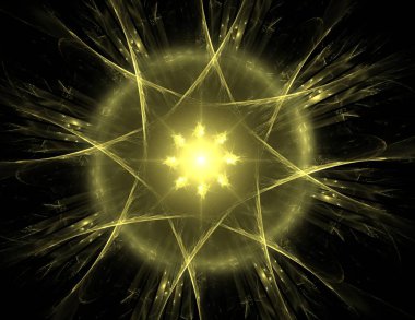 Bilim, teknoloji ve tasarım konularında fraktal radyal desen