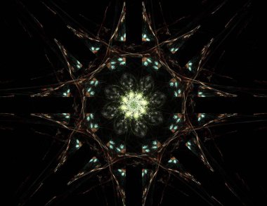 Uzay serisi geometrisini. Görsel olarak çekici zemin kavramsal Izgaralar eğrileri ve fraktal öğeleri öğesi olarak uygun yapılmış 