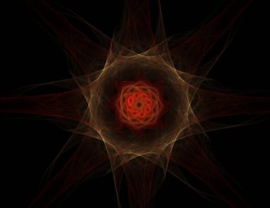 Konuyla ilgili soyut fraktal formlar grafik tasarım ve nükleer fizik bilim parçacıkların. Kutsal geometri futuristik