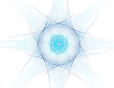 Konuyla ilgili soyut fraktal formlar grafik tasarım ve nükleer fizik bilim parçacıkların. Kutsal geometri futuristik