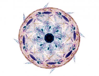 Dantelli renkli saat desen. Dijital fractal sanat tasarım. Kutsal semboller işaretler geometrisi soyut tasarım. 