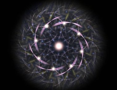 Uzay serisi geometrisini. Görsel olarak çekici zemin kavramsal Izgaralar eğrileri ve fraktal öğeleri öğesi olarak uygun yapılmış 