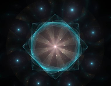 Dantelli renkli saat desen. Dijital fractal sanat tasarım. Kutsal semboller işaretler geometrisi soyut tasarım. 