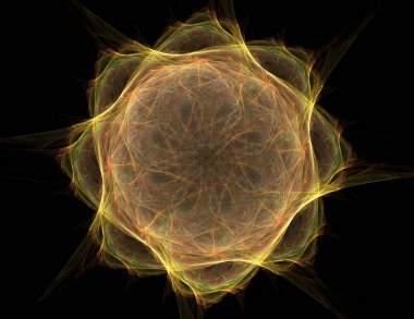 Uzay serisi geometrisini. Görsel olarak çekici zemin kavramsal Izgaralar eğrileri ve fraktal öğeleri öğesi olarak uygun yapılmış 