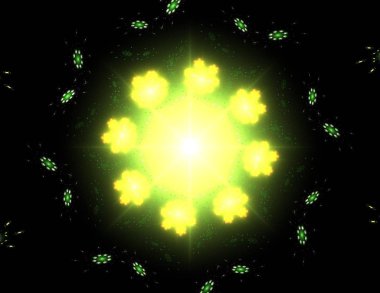 Dantelli renkli saat desen. Dijital fractal sanat tasarım. Kutsal semboller işaretler geometrisi soyut tasarım. 