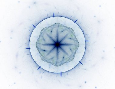 Konuyla ilgili soyut fraktal formlar grafik tasarım ve nükleer fizik bilim parçacıkların. Kutsal geometri futuristik