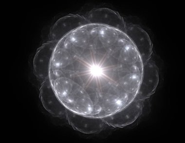 Uzay serisi geometrisini. Görsel olarak çekici zemin kavramsal Izgaralar eğrileri ve fraktal öğeleri öğesi olarak uygun yapılmış 