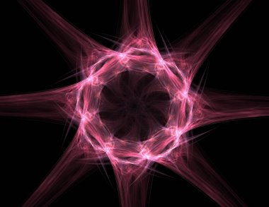 Konuyla ilgili soyut fraktal formlar grafik tasarım ve nükleer fizik bilim parçacıkların. Kutsal geometri futuristik