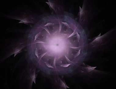 Konuyla ilgili soyut fraktal formlar grafik tasarım ve nükleer fizik bilim parçacıkların. Kutsal geometri futuristik