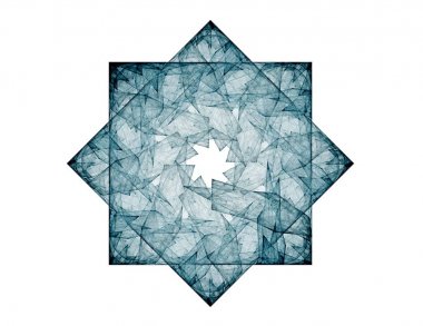 Konuyla ilgili soyut fraktal formlar grafik tasarım ve nükleer fizik bilim parçacıkların. Kutsal geometri futuristik