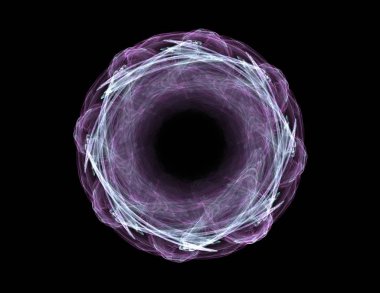 Konuyla ilgili soyut fraktal formlar grafik tasarım ve nükleer fizik bilim parçacıkların. Kutsal geometri futuristik