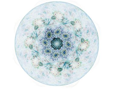 Konuyla ilgili soyut fraktal formlar grafik tasarım ve nükleer fizik bilim parçacıkların. Kutsal geometri futuristik