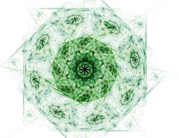 Σωματίδια από αφηρημένη fractal μορφές σχετικά με το θέμα της πυρηνικής φυσικής επιστήμης και της γραφιστικής. Ιερή γεωμετρία φουτουριστικό — Φωτογραφία Αρχείου